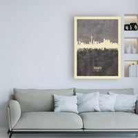 Zaštitni znak likovna umjetnost 'Toronto Canada Skyline Grey' Platno umjetnost Michaela Tompsetta