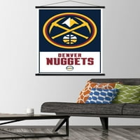 Denver Nuggets - Poster zida logotipa s drvenim magnetskim okvirom, 22.375 34