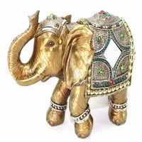 Feng Shui 9 Veliki zlatni elegantni slon Slonova kip sretna figurica za zagrijavanje kuće Poklon i ukras kuće Novo