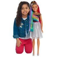 Barbie Rainbow blistavi najbolji modni prijatelj lutka, smeđa kosa, dječja igračka godinama, pokloni i pokloni