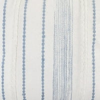 O Bay 20 20 Ručno tkana bijela plava pruga Organski pamučni jastuk poklopac