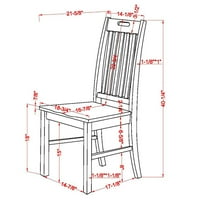 Namještaj Amerike Gyle Wood Slatted bočni stolica- set od 2, bijela