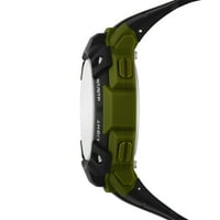 Skechers Westlawn muški digitalni kronograf plastični sat, crni i zeleni