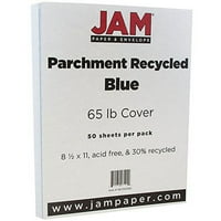 PAPIR I Omoverca Pergament Cardstock, 8. 11, po paketu, 65 lb plave reciklirane