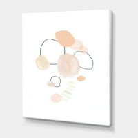DesignArt 'mrlje od akvarela na bijeloj' shabby chic platno zidno umjetnički tisak