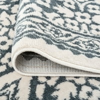 Tradicionalni tepih za dnevnu sobu u sivoj boji u boji lako se čisti