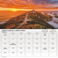 Trendovi Međunarodni zalasci sunca Mini zidni kalendar i pushpins