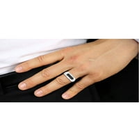 Jewelersclub Crni dijamantni prstenovi za muškarce - 1. CTW Originalni crni dijamantni prsten za muškarce - hipoalergenino