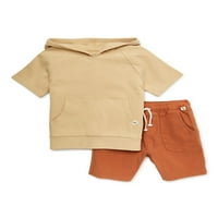 Easy-Peasy Toddler Boy Boy Hoodie i kratke hlače set odjeće za kratke hlače, 2-komad, veličine 12m-5T