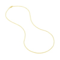 14K žuto zlato žensko 20 Dijamantski rez kvadratni trostruki lančani lančani ogrlica