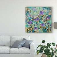 Zaštitni znak likovna umjetnost 'Purple Flowers Sažetak moderno' platno umjetnost Sue Davis