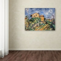 Zaštitni znak likovna umjetnost 'Maison Maria s pogledom na chateau noir' platno umjetnost Cezanne