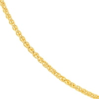 14K žuto zlato ženska ogrlica okrugla pšenična ogrlica