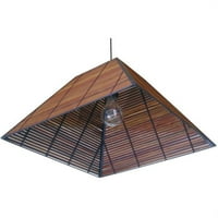 Ručno izrađeno željezno viseće stropno svjetlo s bambusovom letvicom-AUD