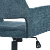 Uredska stolica-velvet podesiva okretna stolica plava