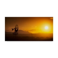 Zaštitni znak likovne umjetnosti panorama zalaska sunca 9 ulje na platnu Istvana Nadia