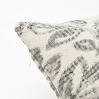 Plemenita kuća Emmett Modern Tkanina za bacanje jastuka, siva, prirodna