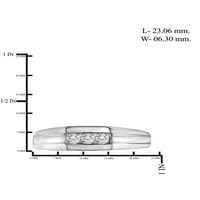 Jewelersclub WHLTE Dijamantni prstenovi za muškarce - 0. CTW originalni dijamantni prsten za muškarce - hipoalergenski