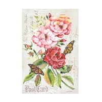 Jean Plout 'Summer Rose razglednica A' platno umjetnost