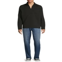 George muški i veliki muški džemper flece četvrti zip pulover, veličine do 5xl