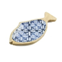 12-inčni pladanj za predjelo u obliku ribe u obliku šahovnice