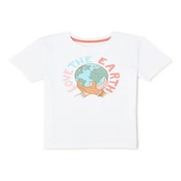 Majica kratkih rukava za djevojčice na Dan planeta Zemlje, veličine 4-18