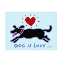 Hillary Vermont dizajn kućnih ljubimaca za psa za ljude je ljubav crni pas na nebu 'platno umjetnost