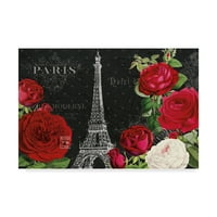 Zaštitni znak likovna umjetnost 'Rouge Paris I Black' Canvas Art by Katie Pertiet