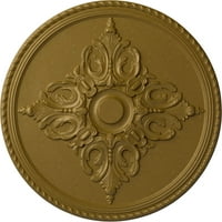 1 4in 7 8 stropni medaljon u obliku slova u, ručno oslikan zlatom